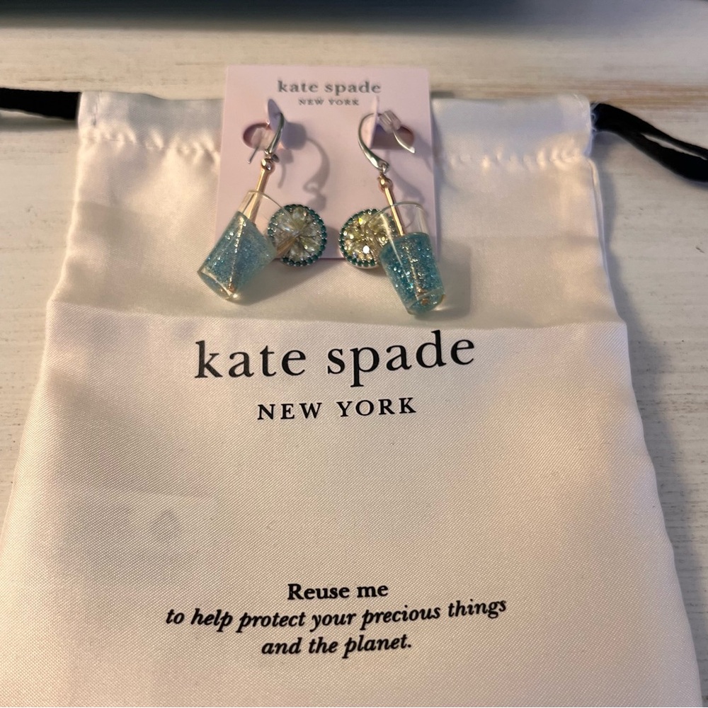 Kate Spade Good Spirits French Wire Drop Earrings NWT